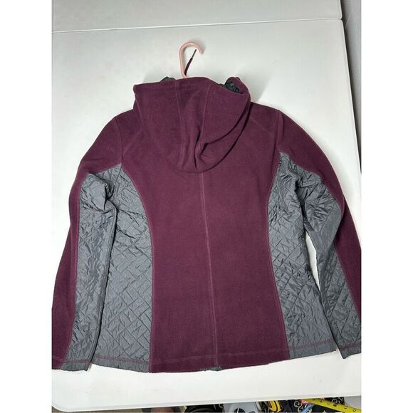 Bonita Women’s 2 in 1 Puffer Vest Fleece Full Zip Jacket Purple Size 38EU / M US - Picture 12 of 12